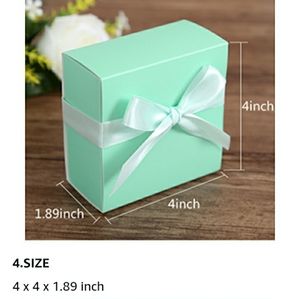 50 pcs Turquoise 4x4x2" boxes